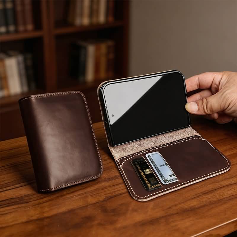PC10222026041-06 iPhone Duo 本革ケース 手帳型ケース magsafe対応ケース iPhone Duo PUレザー ケース スマホケース 全5色 SKU:PC10222026041 - 画像 (1)