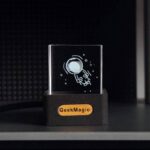 ミニ 3D ホログラム キューブ ディスプレイ、スマート ウェザー ステーション デジタル時計 BLACK/WHITE 全2色 SKU:PC10222026055 - 画像 (7)